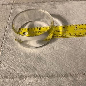 Wide CLEAR  plastic/resin bracelet